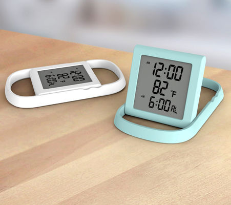 Relógio multifuncional de tela de telefone com câmara de visualização LED com temperatura e movimento eletrônico