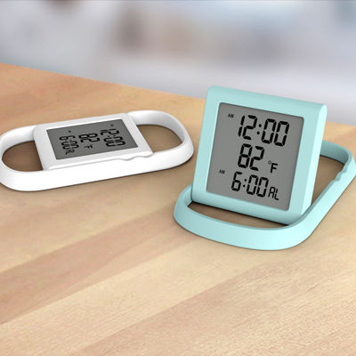 Exibição LCD Relógio de alarme digital de moda criativa com temperatura interna