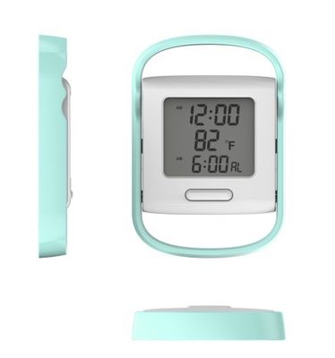 Relógio de alarme digital de mesa moderno ABS com display de temperatura e função de alarme