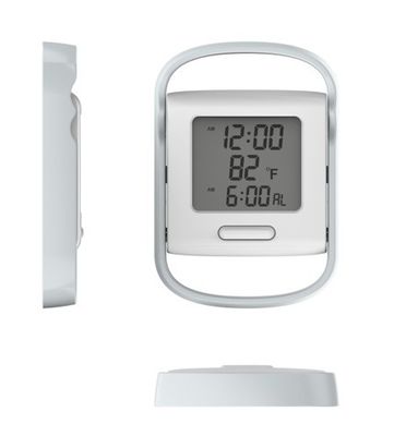 Relógio de alarme digital comercial com calendário de temperatura e função de soneca