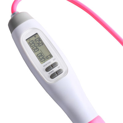 Corda de salto de fitness 2.8m Contagem de voltas Tempo de configuração ASJ-01 Corda de salto de perda de gordura rosa para comercial em ginásio em casa
