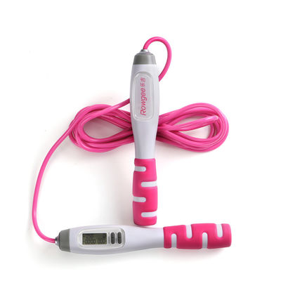 Corda de salto digital emaranhada Corda de contas macia com alça ondulada confortável e comprimento ajustável para atividades de fitness