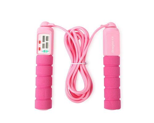 Corda de Pular Digital Portátil com Configuração de Tempo de Exercício e Contador de Voltas para Treinamento de Fitness Eficaz