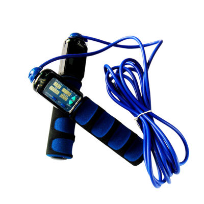 Fitness Jump Rope Logotipo de cor personalizada Preto Azul Escuro Jump Rope Exercício eletrônico Salto de corda OK-168