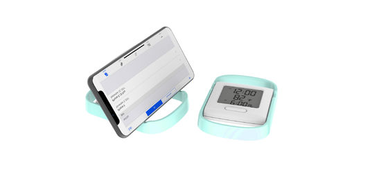 Relógio de alarme digital de mesa multifuncional com exibição de calendário e temperatura