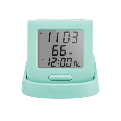 Relógio de alarme digital comercial com calendário de temperatura e função de soneca