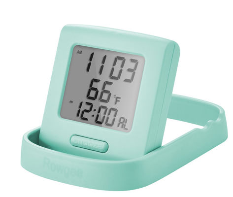 Relógio de alarme de bateria digital personalizado com suporte para celular para casa