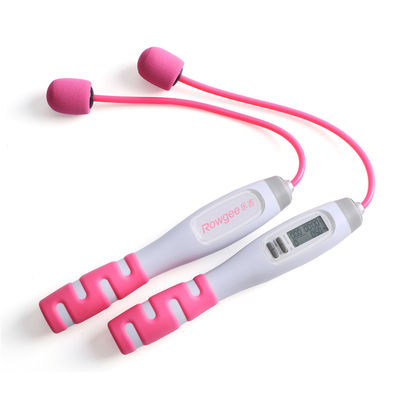 Corda de salto de fitness 2.8m Contagem de voltas Tempo de configuração ASJ-01 Corda de salto de perda de gordura rosa para comercial em ginásio em casa