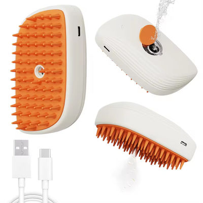 Escova de massagem a vapor para animais com design ergonômico para manuseio confortável