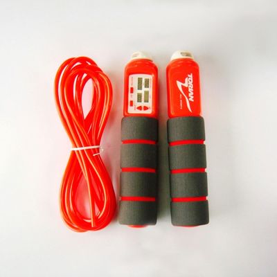Corda de Pular Digital Portátil com Configuração de Tempo de Exercício e Contador de Voltas para Treinamento de Fitness Eficaz