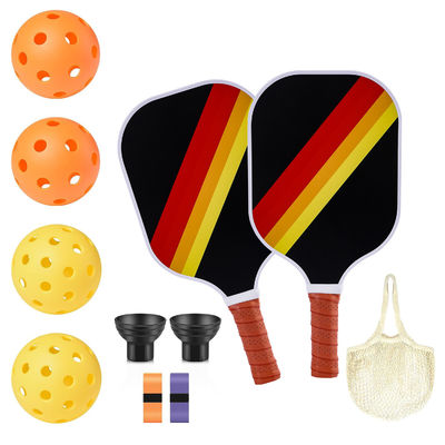 Conjunto de Raquetes de Pickleball de Fibra de Vidro para Adultos com 2 Raquetes, 4 Bolas e Bolsa de Transporte