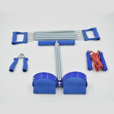 Conjunto completo de exercícios em casa Treinador de resistência de pedal, corda de salto, aperto de mão, ferramentas de fitness versáteis para treinamento básico de braços e pernas, a qualquer momento e em qualquer lugar