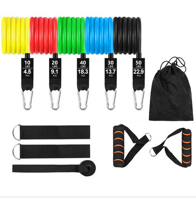 Conjunto de Bandas de Resistência com Múltiplos Níveis de Resistência e Kit de Acessórios