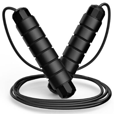 Logotipo personalizado Fitness Jump Rope Professional com 325g de peso e cor preta