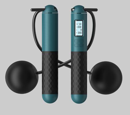 Logotipo personalizado Cor Cordless Jump Rope Contador Digital Skip Rope Com Big Ball