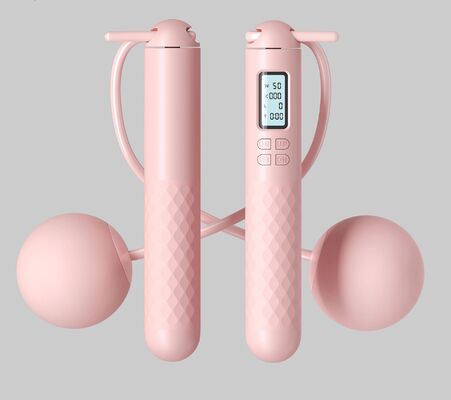 Logotipo personalizado Cor Cordless Jump Rope Contador Digital Skip Rope Com Big Ball