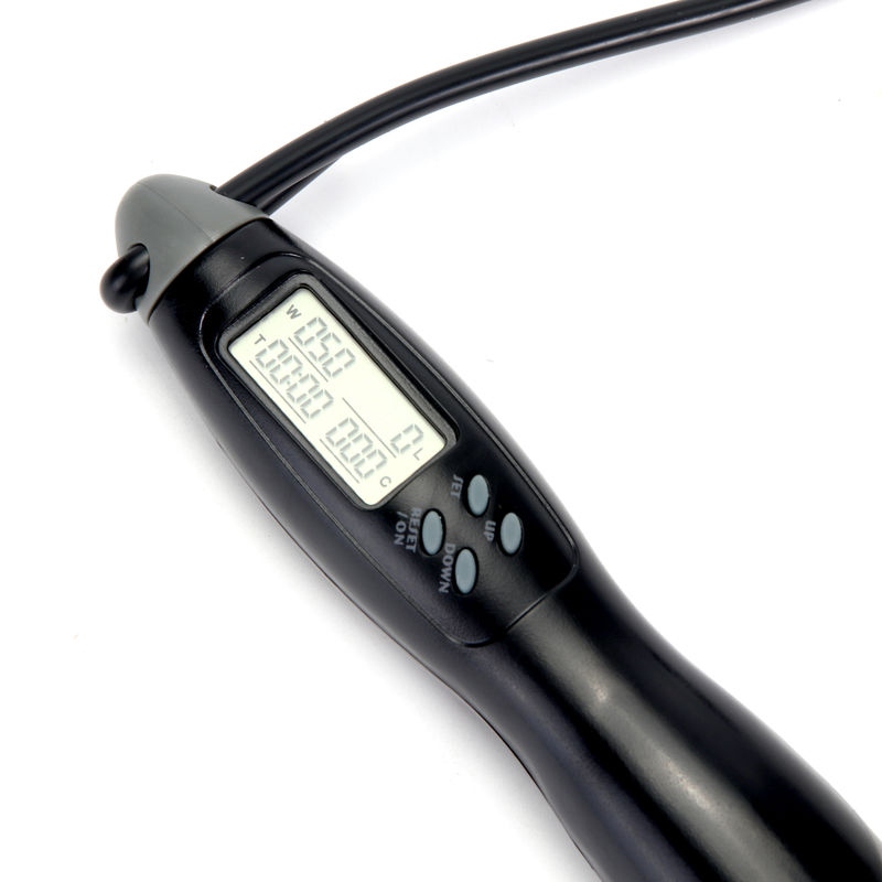 Corda de salto para fitness comprimento de corda ajustável JP-100 LCD Counter Panel Corda de salto para exercícios de fitness