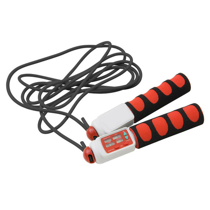 Corda de salto para fitness Corda de salto ajustável de fio de PVC com logotipo de cor personalizado e alça ABS de espuma