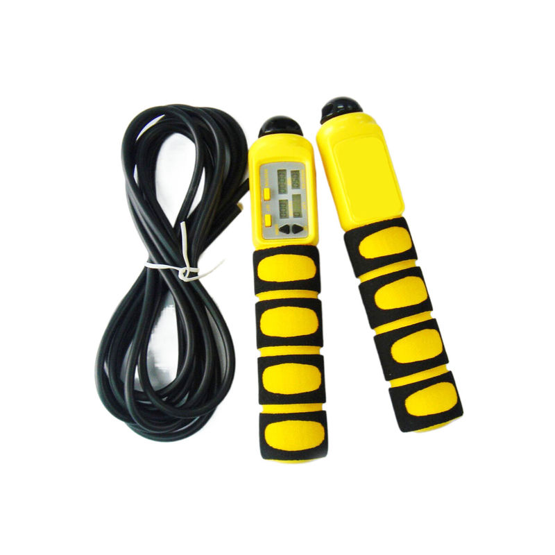 Corda de salto para fitness OK-168 Cores personalizadas AMARELHO NEGRO Corda de salto para equipamentos de exercício