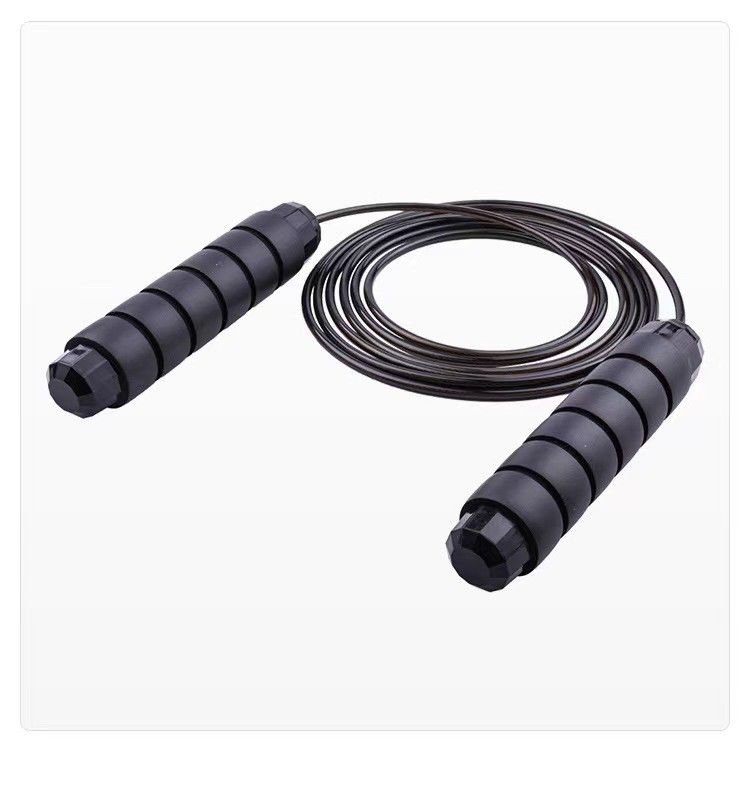 Corda de salto com contas profissional de velocidade ajustável Corda de salto para exercícios de fitness em ambientes internos e externos