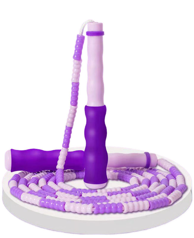 Cor Roxa Unisexo Bambú Indoor Salto de Corda Exercício Salto de Corda Para Criança Adolescente