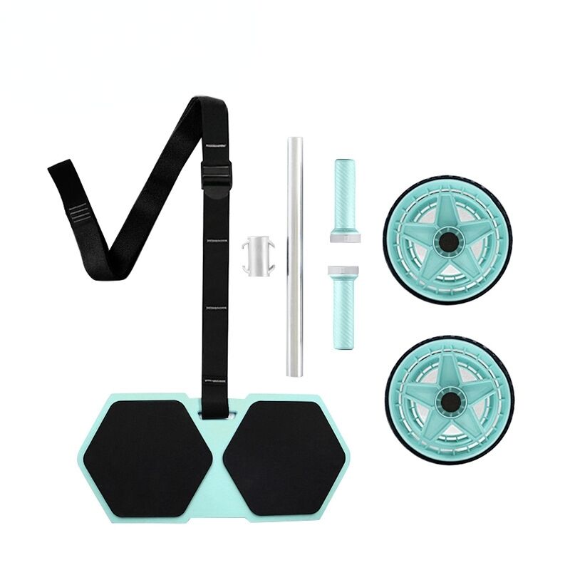 Home Fitness Kit de Roller Ab com rodas antiderrapante e correia ajustável para treinamento de força abdominal e central